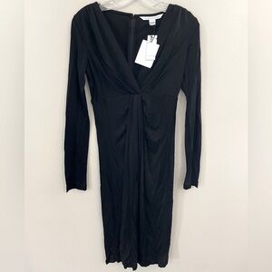 Diane Von Furstenberg Black Long Sleeve Dress